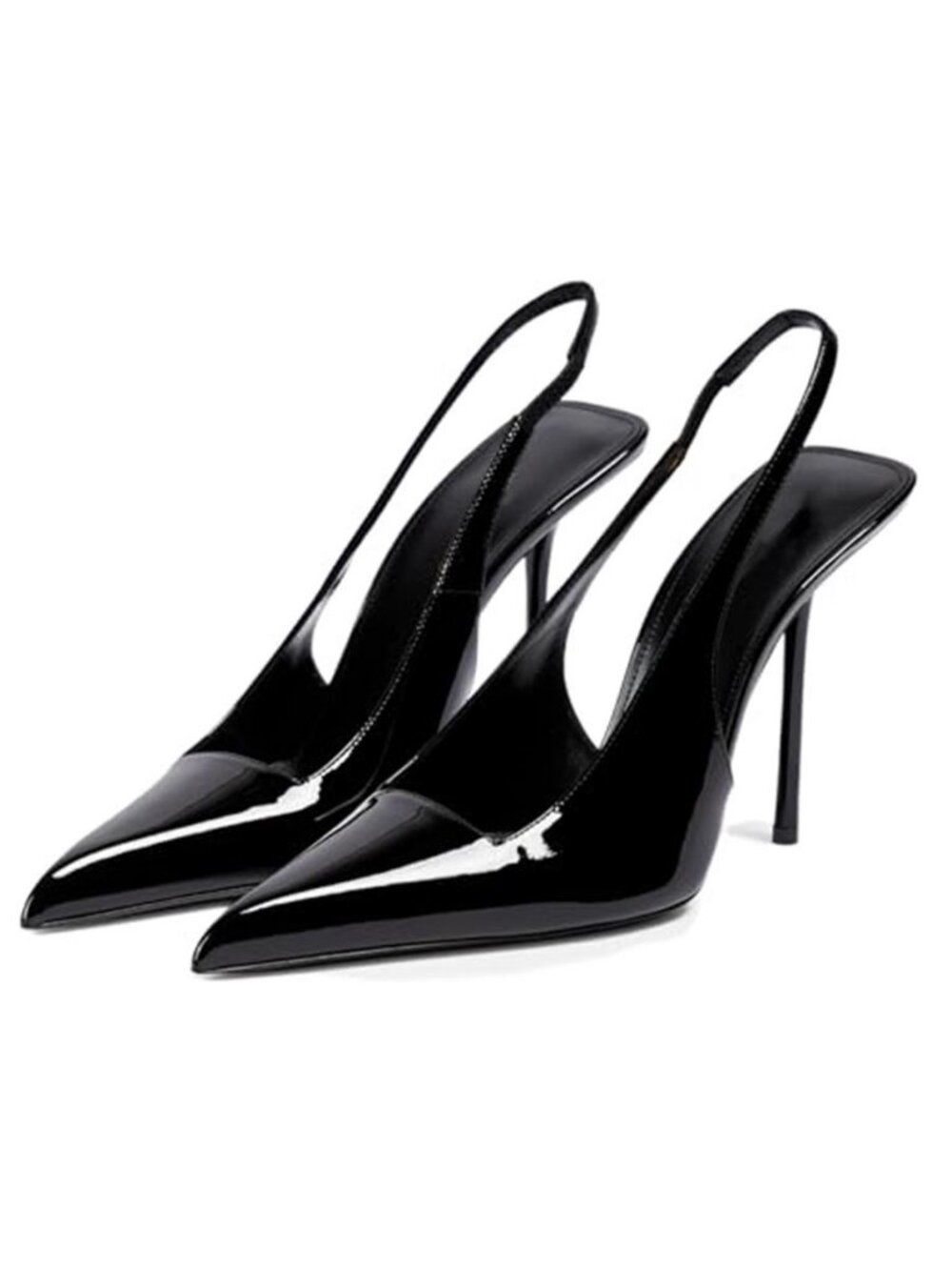 Slingback Heels for Women Pointed Toe Stiletto High Heels Stretch Slip on